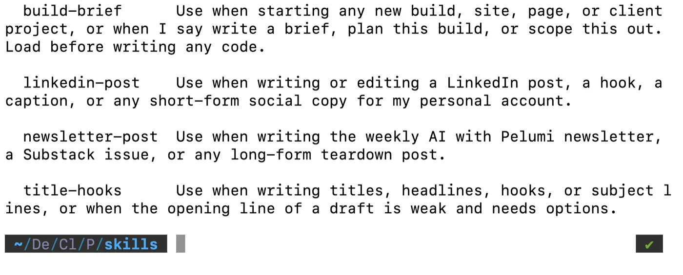 One folder. It reads the same in Claude, in ChatGPT, and in the editor.